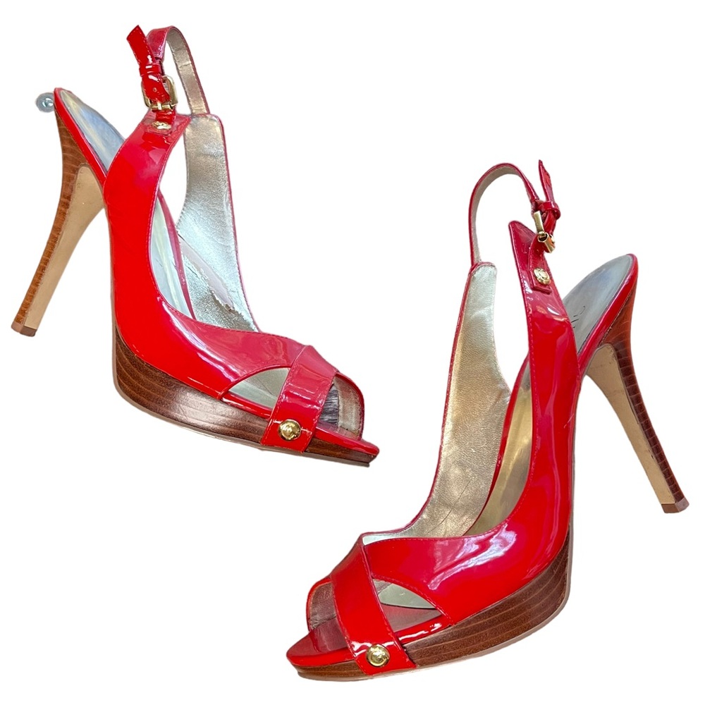 Guess I Patent Leather‎ Platform Slingback Heels